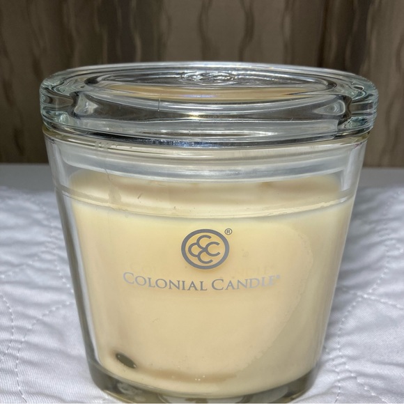 Colonial Candle Brand New 8 Oz Oval Glass Jar/Lid Ivory Classic Double (2) Wick - Picture 2 of 8